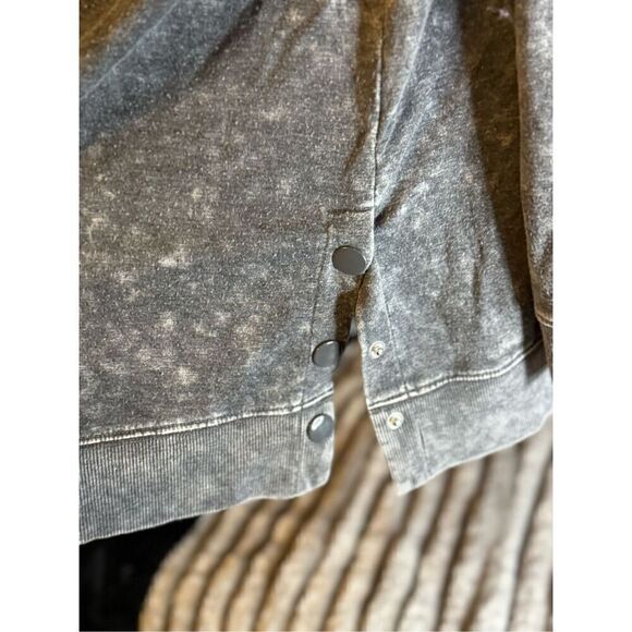 Lt Weight French Terry Button Side Tunic Hoodie sz2 plus - Picture 4 of 6